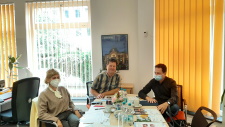 Besuch von den Linken in der KO Gera (von rechts, Andreas Schubert, Matthias Schiedek, Martina Schenk)